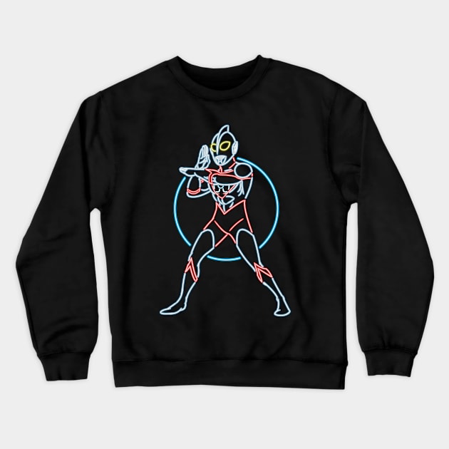 Ultraman neon Crewneck Sweatshirt by AlanSchell76